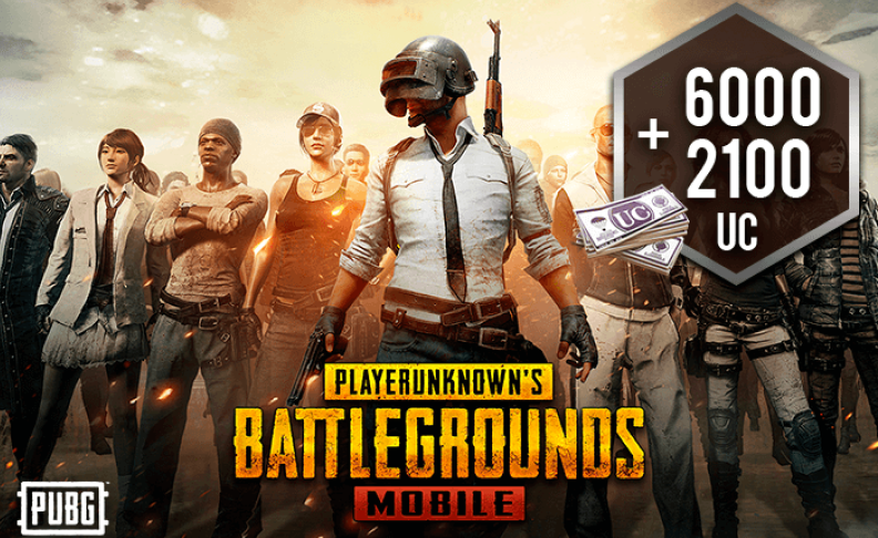 PlayerUnknown's BattleGrounds (PUBG) Mobile +6000 2100 UC Gift Card